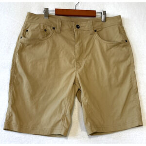 prAna Brion Shorts Mens Size 32x8 Brown Chino Stretch Outdoor Hiking